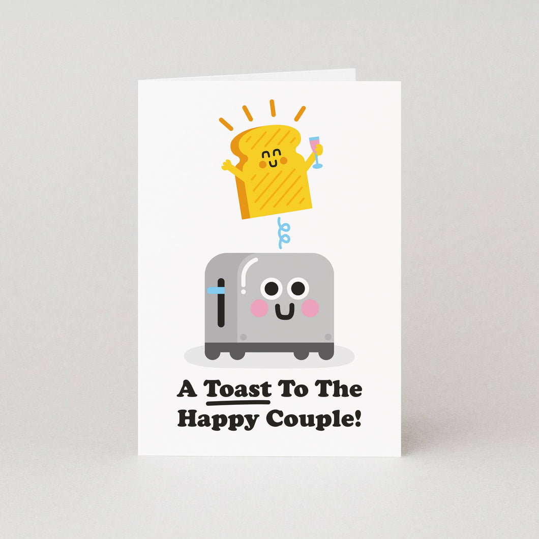 Toast Wedding Card - A Toast to the Happy Couple - Studio Boketto