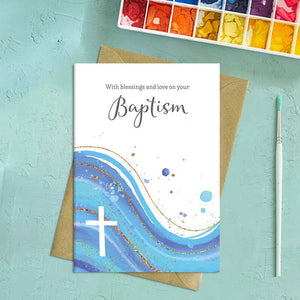 Baptism - Blessings and Love - Greetings card - Dandelion Stationery