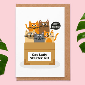 Cat Lady Starter Kit - Birthday Card - Studio Boketto