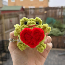 Load image into Gallery viewer, Crochet Baby/Children Plush Toy - UKCA Tested - Frog with Heart - Paw in Hand Crafts
