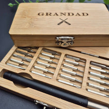 Load image into Gallery viewer, Engraved Bamboo Wood Tool Set - 24-in-1 Precision Screwdriver Kit - Grandad - Grandad Birthday /Fathers Day Gifts - Woodsmiths Family Business
