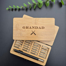 Load image into Gallery viewer, Engraved Bamboo Wood Tool Set - 24-in-1 Precision Screwdriver Kit - Grandad - Grandad Birthday /Fathers Day Gifts - Woodsmiths Family Business
