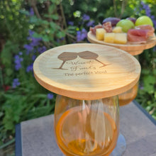 Load image into Gallery viewer, Mini Wine Glass Charcuterie Board - Wine and Friends - Woodsmiths Family Business

