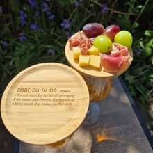 Load image into Gallery viewer, Mini Wine Glass Charcuterie Board - Charcuterie Dictionery Definition - Woodsmiths Family Business
