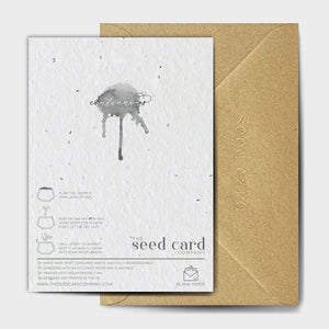 Wildflower Seed Paper Plantable Greetings Card - It's a Boy - Blue Pram New Baby Card - The Seed Card Company