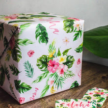 Load image into Gallery viewer, Tropical Gift Wrap Pack - 2 sheets and tags - Wander Collective
