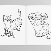 Load image into Gallery viewer, Zodicats - Cats of the Zodiac Colouring Book - Jo Clark Design - Cat Lovers
