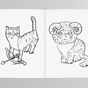 Zodicats - Cats of the Zodiac Colouring Book - Jo Clark Design - Cat Lovers