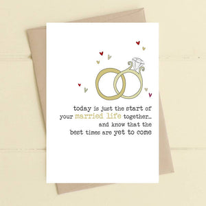 Wedding - The Best Is Yet To Come - Greetings Card - Dandelion Stationery