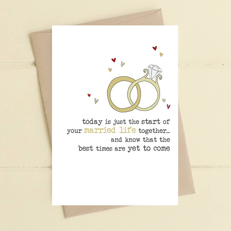 Wedding - The Best Is Yet To Come - Greetings Card - Dandelion Stationery