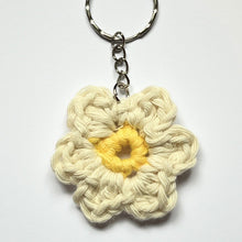 Load image into Gallery viewer, Crocheted Flower Keyring - Lots of Colours - Robins and Rainbows
