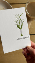 Load image into Gallery viewer, With Sympathy - Lillies - Greetings Card - Dandelion Stationery
