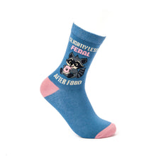Load image into Gallery viewer, Raccoon Socks - Slightly Less Feral After Food Socks - Urban Eccentric
