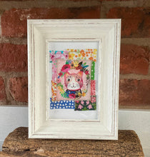 Load image into Gallery viewer, Cute Ginger Cat Frame - Fabric Artwork - Quirky Threads Art
