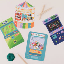 Load image into Gallery viewer, Greetings Card - Football Frenzy Arcade Shaped Birthday Card - Mifkins
