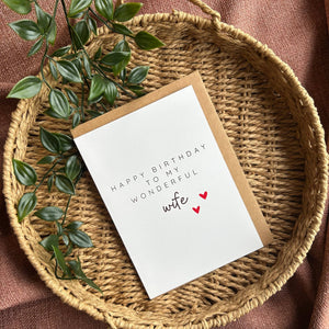 Wife Birthday Card - Swale Studios