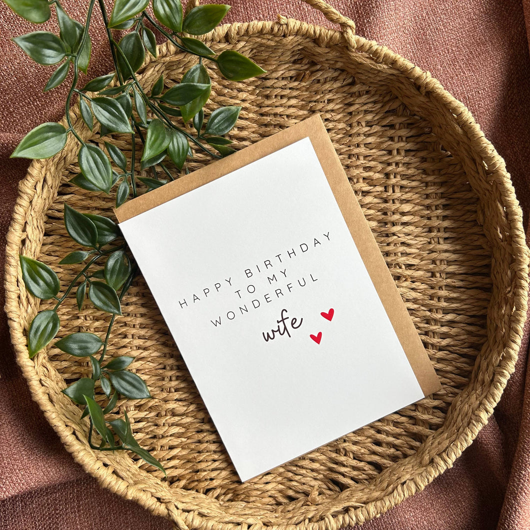 Wife Birthday Card - Swale Studios