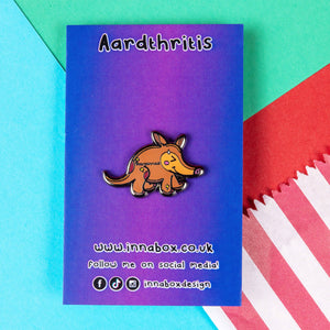 Aardthritis Aardvark Enamel Pin - Arthritis - Innabox