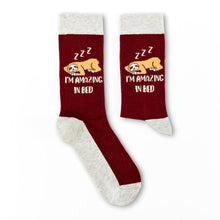 Load image into Gallery viewer, Unisex I&#39;m Amazing In Bed Socks - Sloth Socks - Urban Eccentric
