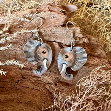 Load image into Gallery viewer, Elephant Hook Earrings - Natural Cork Jewellery - Incorknito Designs
