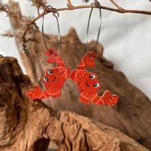 Load image into Gallery viewer, Crab Hoop Earrings - Natural Cork Jewellery - Incorknito Designs
