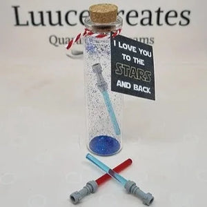 I Love You To The Stars And Back Bottle Keepsake - - Star Wars fans - Luuce Creates