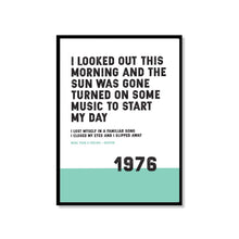 Load image into Gallery viewer, Song Lyrics Print - More Than a Feeling - Boston - 1976 - JAM Artworks
