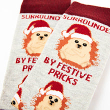 Load image into Gallery viewer, Unisex Surrounded By Festive Pricks Socks - Christmas Socks - Urban Eccentric
