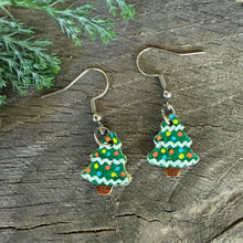 Load image into Gallery viewer, Christmas Tree Hook Earrings - Christmas Natural Cork Jewellery - Incorknito Designs

