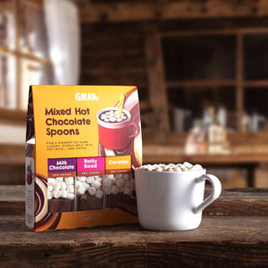 Mixed Hot Chocolate Spoon Gift Set - 3 Spoons - Caramel / Rocky Road / Milk Chocolate - GNAW Chocolate