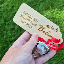 Load image into Gallery viewer, Believe Magic Key - Wooden engraved keepsake - Woodsmiths Family Business - Christmas Eve - Polar Express
