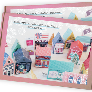 Merry and Bright Village Advent Calender - DIY Crafty Project - Two For Joy Illustration