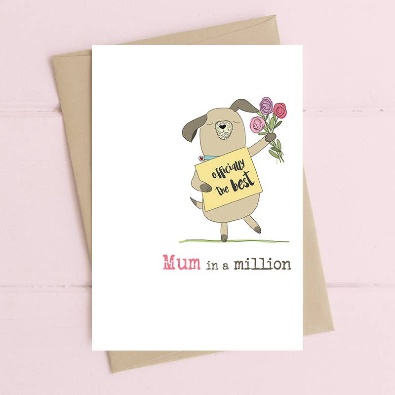 Mum In A Million - Greetings Card - Mothers Day - Mum Birthday - Dandelion Stationery