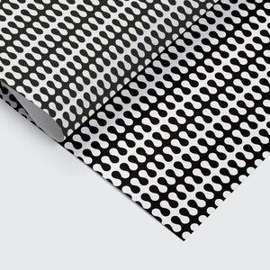 Trippy Monochrome Gift Wrap - Stylish Wrapping Paper - Studio Boketto