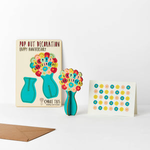 Happy Anniversary Card - Wooden Pop Out Card and Decoration - Card and gift in one - Anniversary - The Pop Out Card Company