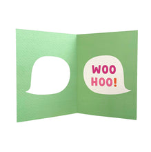 Load image into Gallery viewer, Greetings Card - Woohoo - Die Cut Birthday Card - Celebrations - Congratulations - Rumble Cards
