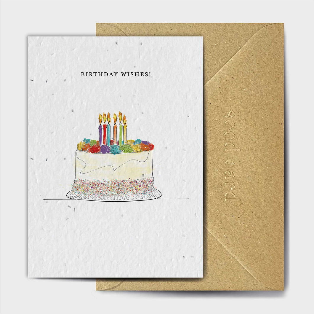 Wildflower Seed Plantable Greetings card - Birthday Wishes - The Seed Card Company