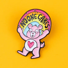 Load image into Gallery viewer, Enamel Pin - No One Cares Bear - Care Bear - Katie Abey
