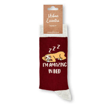 Load image into Gallery viewer, Unisex I&#39;m Amazing In Bed Socks - Sloth Socks - Urban Eccentric
