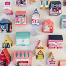 Load image into Gallery viewer, Merry and Bright Village Advent Calender - DIY Crafty Project - Two For Joy Illustration

