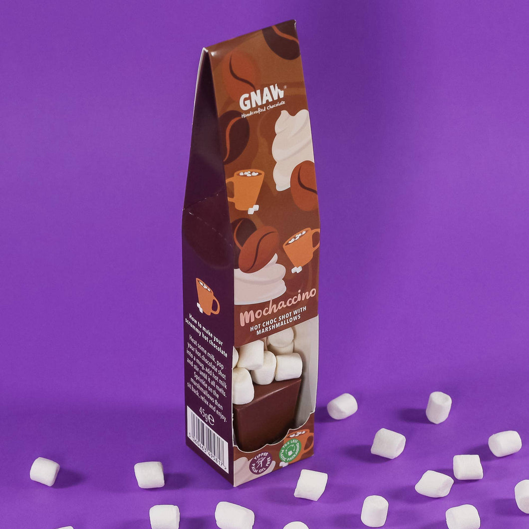 Hot Chocolate Stirrer - Mochaccino Hot Chocolate Stirrer With Marshmallows - GNAW Chocolate