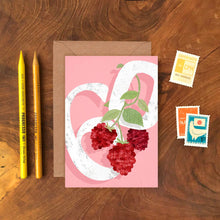 Load image into Gallery viewer, 60th Birthday Card - Raspberry Sixty Birthday Card - Emily Nash Illustration
