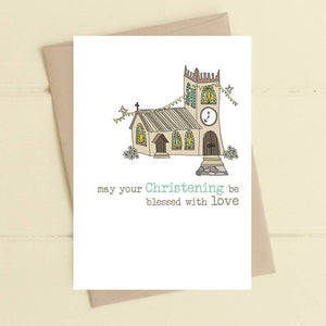 May Your Christening be Blessed With Love - Christening Card - Dandelion Stationery