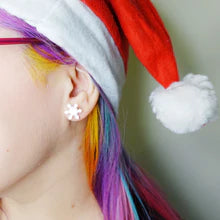 Snowflake Stud Earrings - Acrylic Earrings  - Silly Loaf