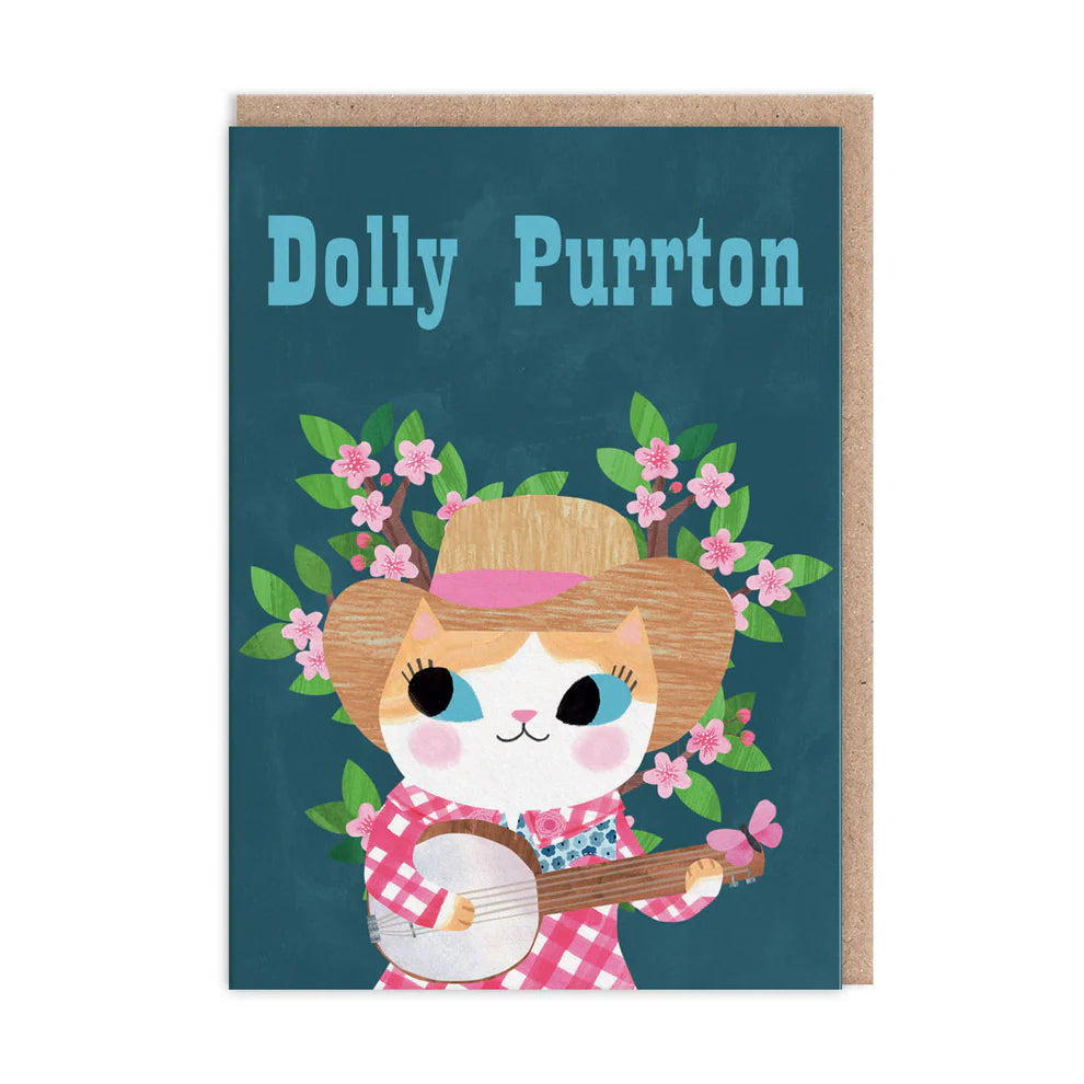 Cat Lovers Greetings card - Dolly Purrton - OHHDeer