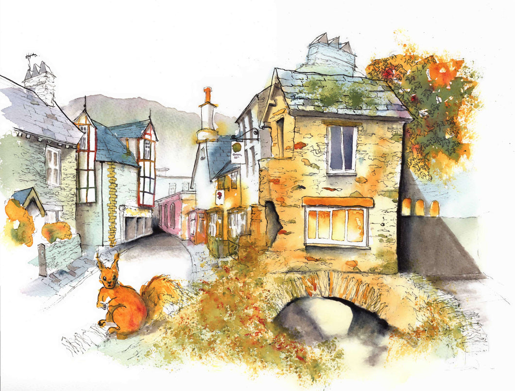 Ambleside - Lake District - A5 Print - Tim Gomersall Art & Illustration