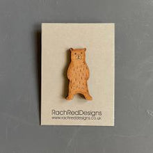 Load image into Gallery viewer, Wooden Laser Cut Brooches - Rach Red Designs
