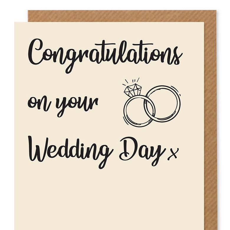 Congratulations on your wedding day - Greetings Card - Hello Sweetie