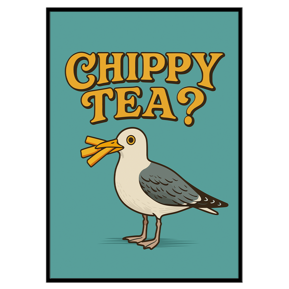 Chippy Tea X Chippy Tea Print - Seagull - The Yorkshire Print Company – Our Handmade ...