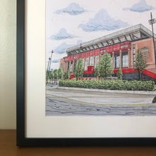 Load image into Gallery viewer, Anfield Football Stadium Print - Liverpool FC - A4 print - Art by Arjo - Football fans
